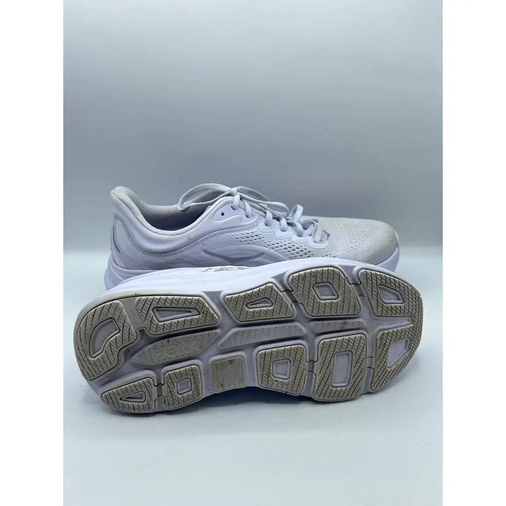 HOKA Bondi 9 Running Sneakers White Silver Stardust Sz 10 $175